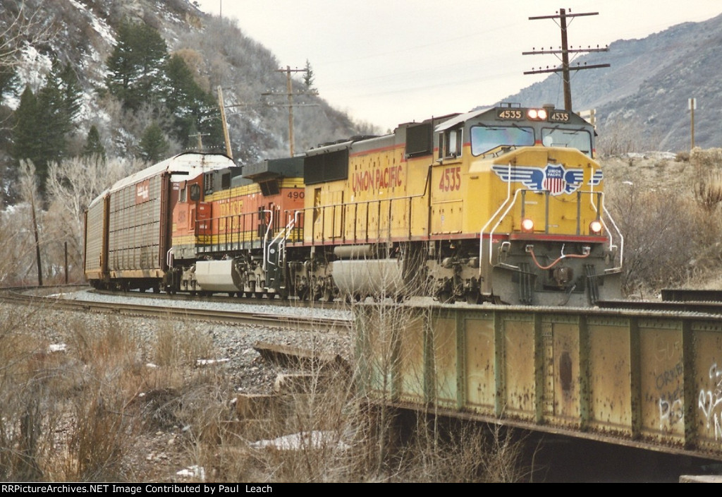 Eastbound vehicle train